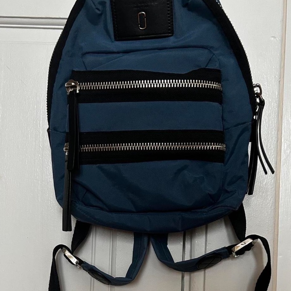 Marc Jacobs Blue Backpack with Black Accents
